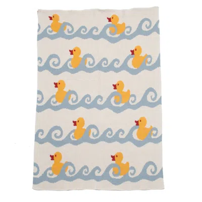 In2green Yellow Baby Cotton Knit Blanket - Ducky