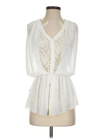 Pre-owned Ina 3/4 Sleeve Blouse In Ivory