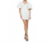 Ina Bow Back Mini Dress In White In White