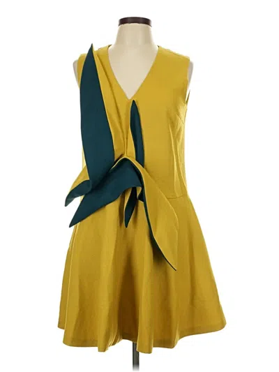 Pre-owned Ina Casual Dress In Yellow