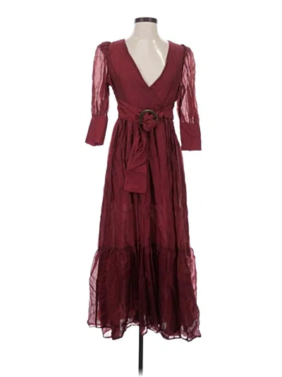 Pre-owned Ina Cocktail Dress In Burgundy