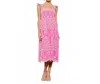 Ina Fashion Alessia Eyelet Midi Dress In Pink In Pink