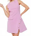 Ina Fashion Angie Bow Detailed Asymmetrical Mini Dress In Pink In Pink