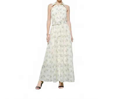 Ina Fashion Florentina Eyelet Maxi Dress In Ivory In Multi