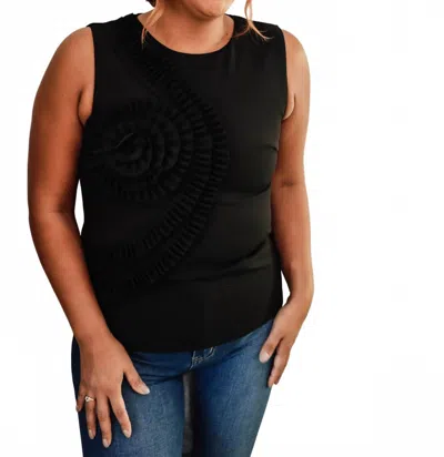 Ina Fashion Flower Bond Blouse In Black