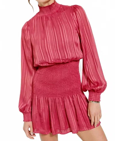 Ina Fashion Lurex Stripe Mini Dress In Rose In Multi