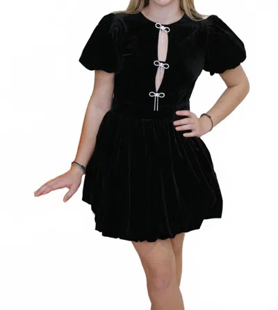 Ina Fashion Pretty Package Velvet Dress In Black