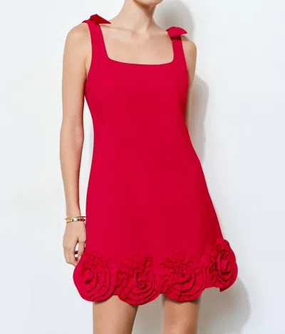 Ina Fashion Rosette Trimmed Mini Dress In Red