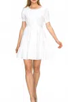 Ina Fashion White Tiered Dress In White