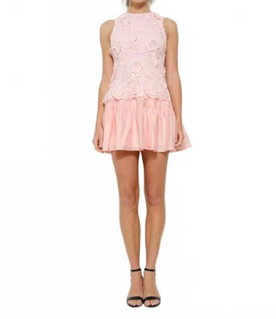 Ina Fashion Women's Floral Tiered Mini Dress In Light Pink