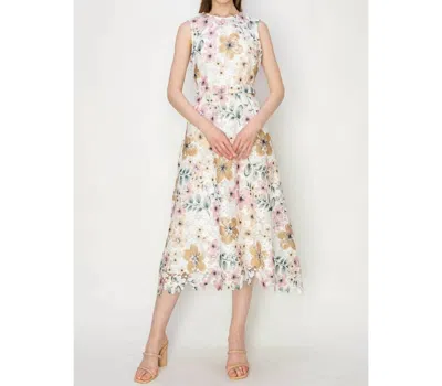 Illia Woven Maxi Dress in Blush Multi
