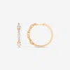 INA MAR 14K GOLD, ROUND AND OVAL SHAPE DIAMONDS 1.69CT. TWD. HOOP EARRINGS CN/566433
