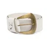 Inan Metallic-tip Leather Belt
