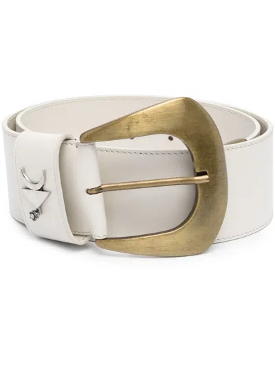 INAN METALLIC-TIP LEATHER BELT