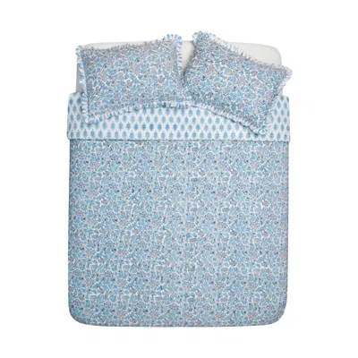 Inara Blue Botanical Paisley Bedding Set Super King