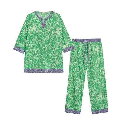 Inara Jaipur Green Women's Cotton Pyjamas