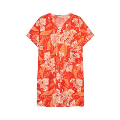 Inara Orange Molokai Sunset Women's Cotton Kimono