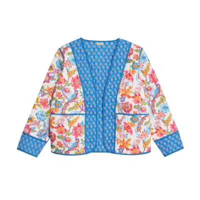 Inara Women's Goa Carnival Reversible Quilted Cotton Jacket In Multi