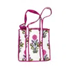 Inara Women's Green / Pink Rosette Bloom Tote Bag In Multi