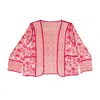 Inara Women's Pink / Purple Cherry Blossom Reversible Quilted Cotton Jacket In Multi