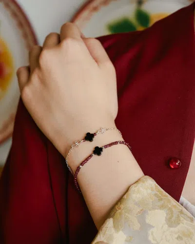 Inari Jewellery Women's Black / Silver Sago Charm Bracelet In Multi