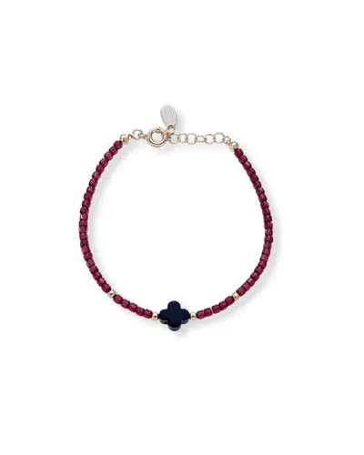 Inari Jewellery Women's Black / Silver Sago Gemstone Bracelet In Multi