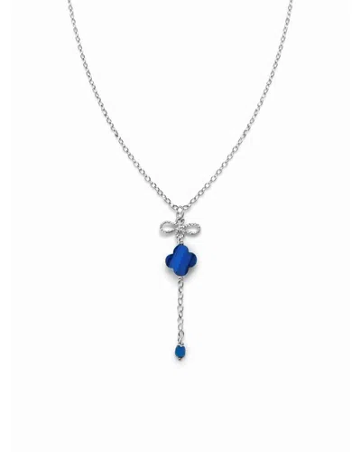 Inari Jewellery Women's Blue / Silver Pulut Tai Tai Charm Drop Necklace In Multi