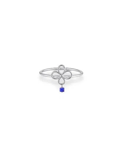 Inari Jewellery Women's Blue / Silver Pulut Tai Tai Nyonya Knot Gem Ring In Multi
