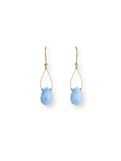 Inari Jewellery Women's Gold / Blue Bayu Earrings In Multi
