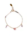 Inari Jewellery Women's Gold / Pink / Purple Gumdrops Bracelet In Gold