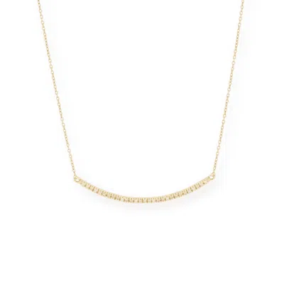 Inari Jewellery Women's Gold / White Solstice Arc Necklace - Gold Vermeil White Topaz In Multi