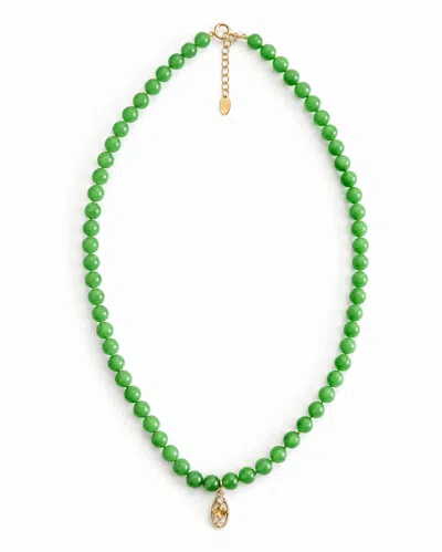 Inari Jewellery Women's Green Quartz Necklace With Citrine Portrait Pendant