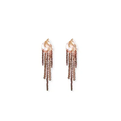 Inari Jewellery Women's Pink / Purple / White Lian Hua Earrings In Multi