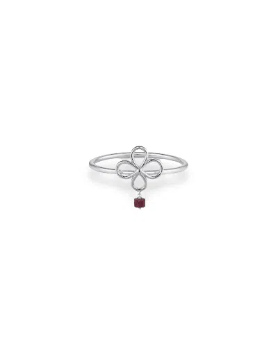Inari Jewellery Women's Red / Silver Sago Nyonya Knot Gem Ring In Multi