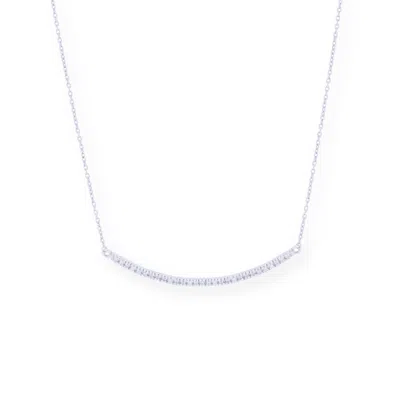 Inari Jewellery Women's Silver / White Solstice Arc Necklace - Sterling Sliver White Topaz In Multi