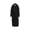 Inavati Women's Black Belted Wool Coat In Black