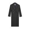 Inavati Women's Black Oversized Jacket-style Coat