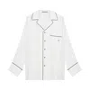 Inavati Women's Black / White Pyjama Shirt With Black Stripes And Long Sleeves - Unisex
