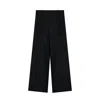 Inavati Women's Black Wide-leg Linen Trousers