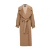 Inavati Women's Brown Belted Oversized Camel Coat In Brown