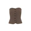 Inavati Women's Brown Cocoa Corset Type Vest In Brown