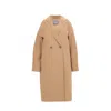 Inavati Women's Brown Double-faced Wool Camel Coat In Brown