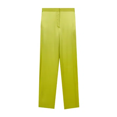 Inavati Women's Green Wide-leg Trousers In Lime