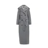 Inavati Women's Grey Double-breasted Wool Coat In Grey