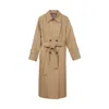 Inavati Women's Long Brown Trench Coat