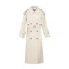 Inavati Women's Neutrals Beige Trenchcoat With Decorative Belts