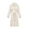Inavati Women's Neutrals Fitted Beige Trench Coat
