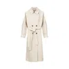 Inavati Women's Neutrals Long Beige Trench Coat