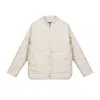 Inavati Women's Neutrals Oversized Milk Shade Down Jacket