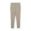 Inavati Women's Neutrals Slim Fit Trousers In Light Taupe